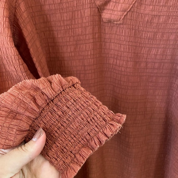 BB Dakota by Steve Madden Rust Textured V-Neck Shift Mini Dress XS - Picture 4 of 9